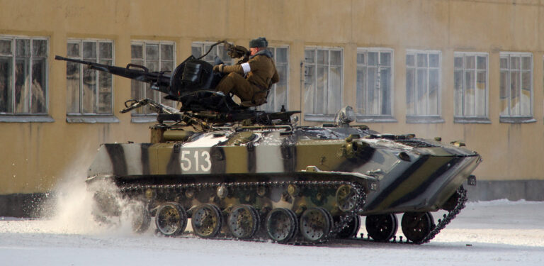 btr d with installed zu 23 2 of 103rd mobile brigade, belarus