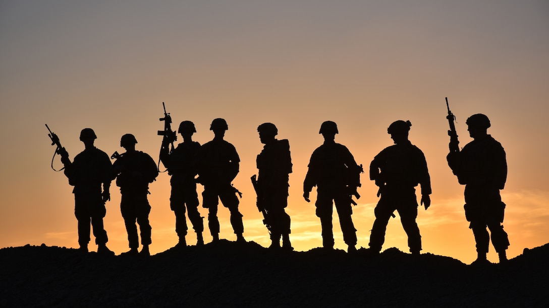 soldiers silhouette